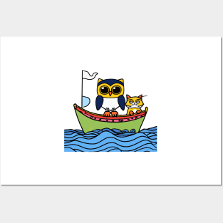 The owl and pussy cat went to sea Posters and Art